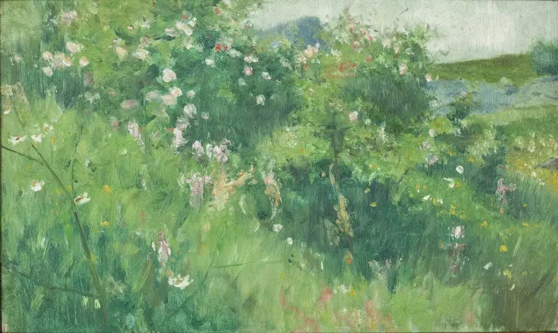 Blühende Heckenrosen auf Tjörn von Karl Nordström