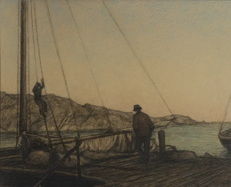 Der Kai von Karl Nordström