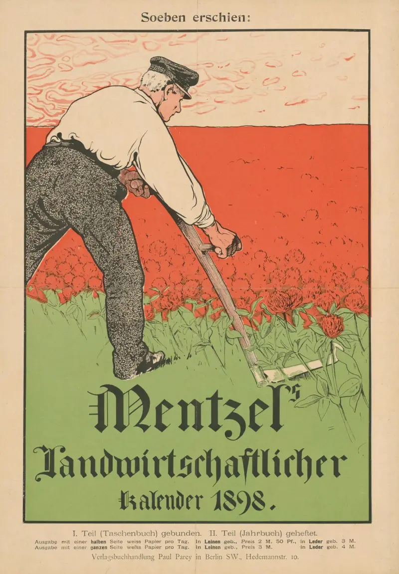 Just utkommen; Mentzels lantbrukskalender 1898 av Karl Wagner