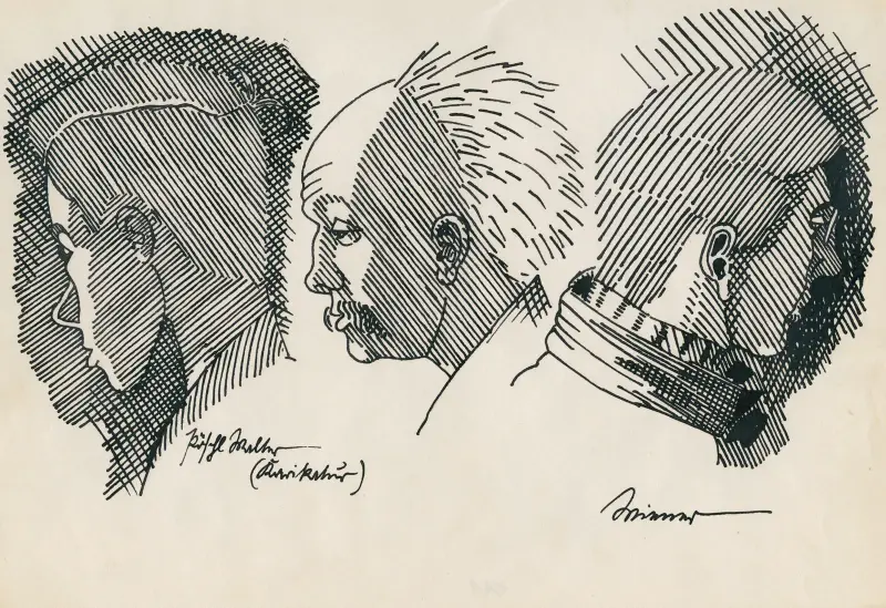 3 Porträts av Karl Wiener