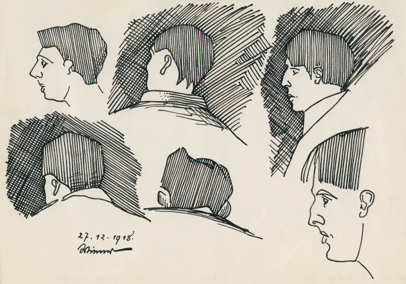 Ohne Titel (Köpfe) av Karl Wiener