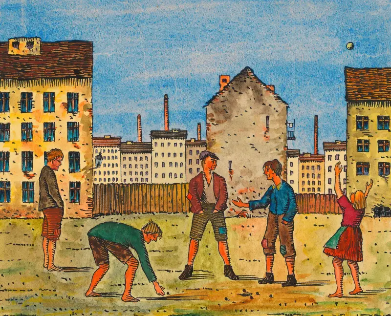 Lekande barn av Karl Wiener