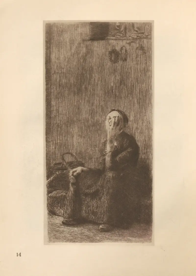 An der Kirchenmauer, 1925 von Käthe Kollwitz