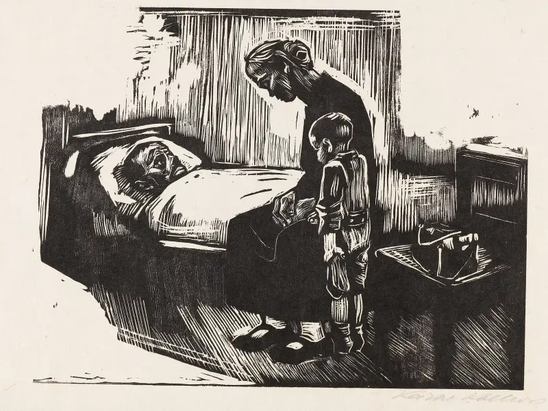 Besuch im Krankenhaus av Käthe Kollwitz