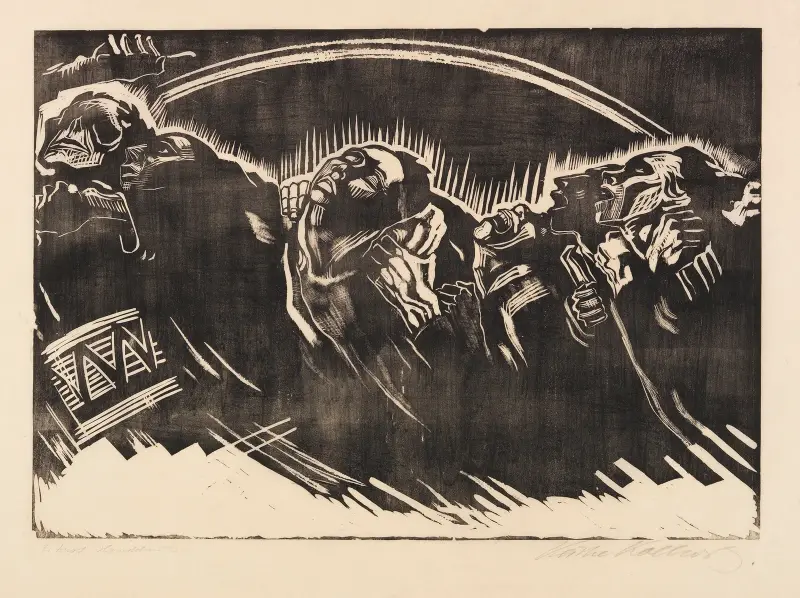 Dobrovolníci, 1921, Käthe Kollwitz