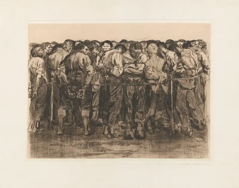 Die Gefangenen av Käthe Kollwitz