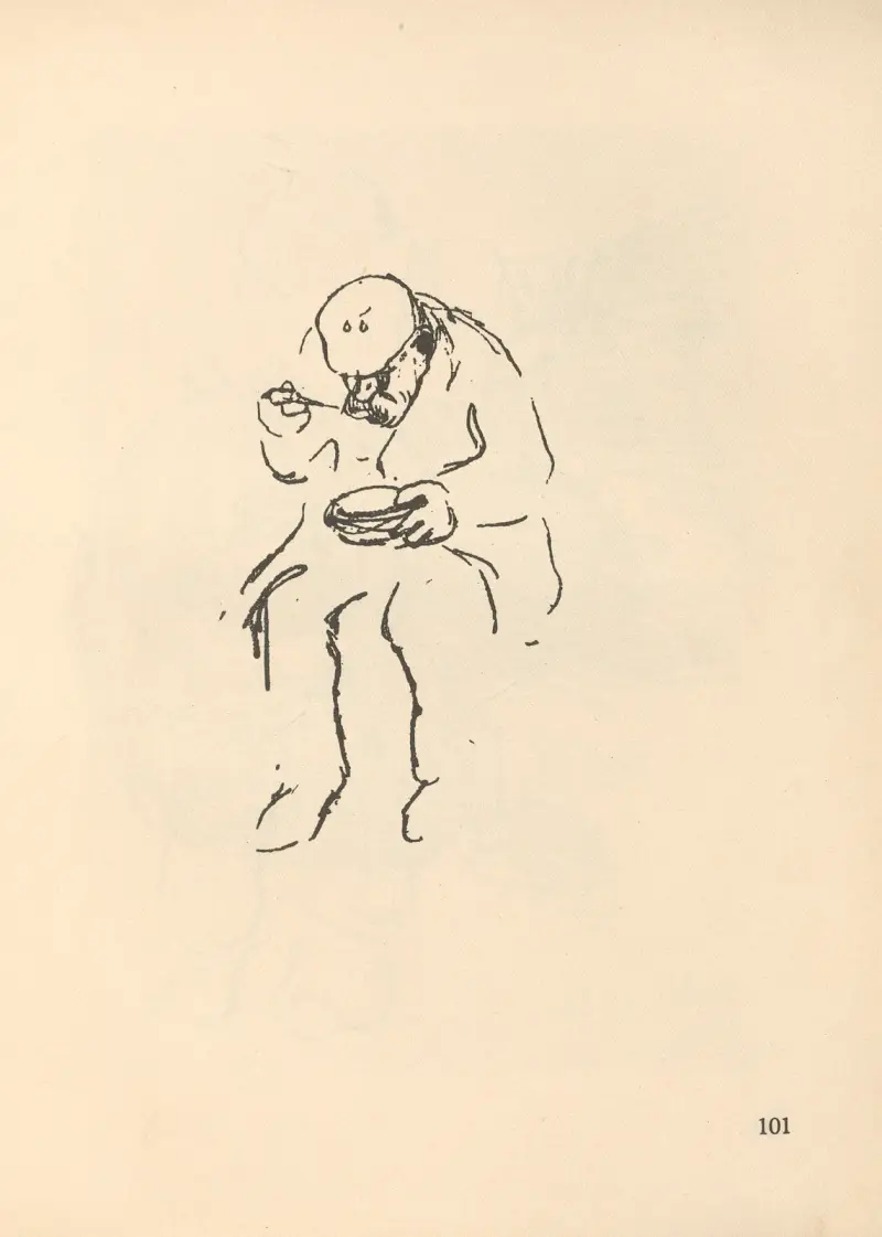 Jedzący mężczyzna, Käthe Kollwitz