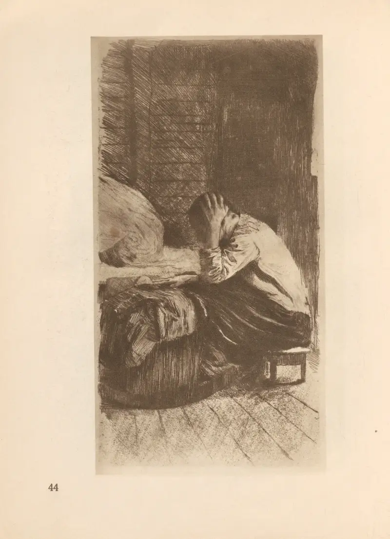 Frau an Wiege, 1925 – nr 1 av Käthe Kollwitz