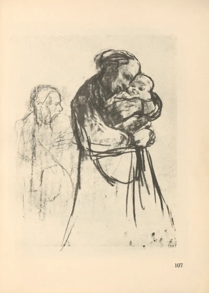 Frauen und Kinder, 1925 – nr 10 av Käthe Kollwitz