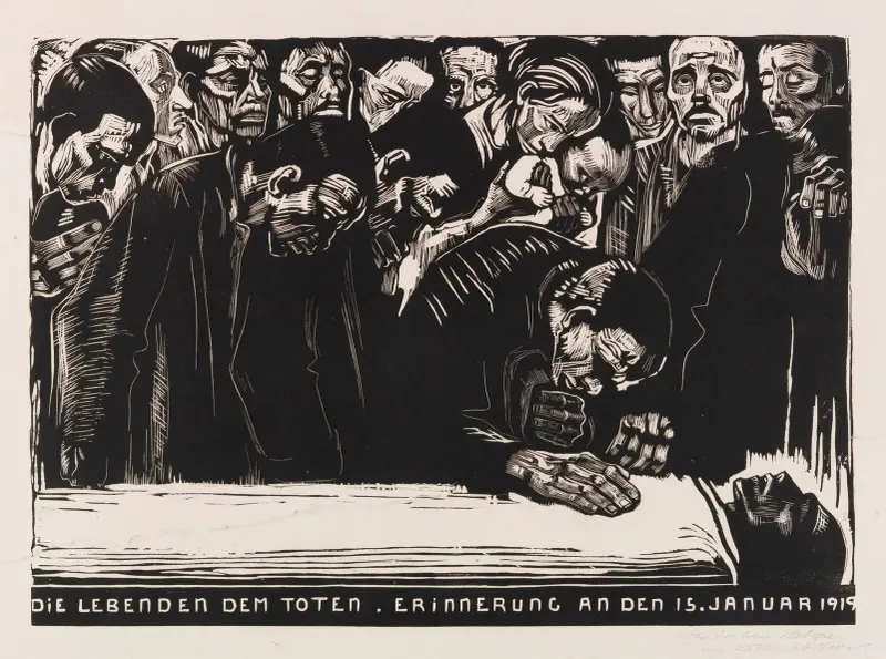 Gedenkblatt für Karl Liebknecht av Käthe Kollwitz