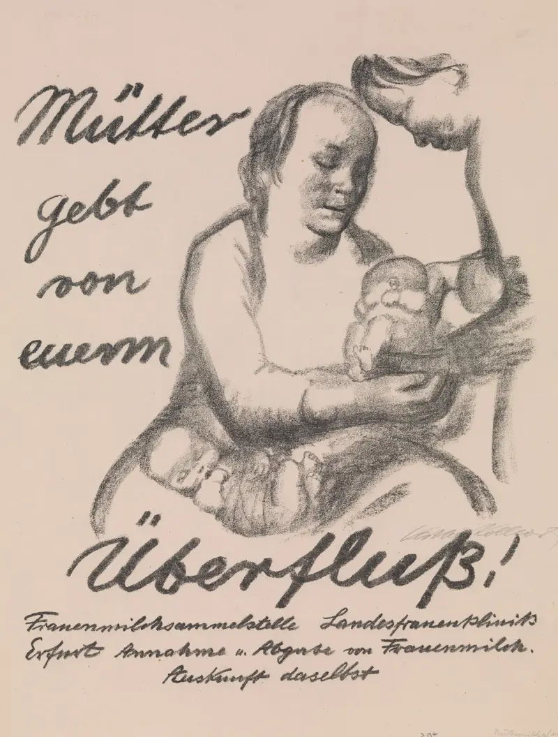 Mothers, Give from your Abundance (Mütter gebt von eurem Überfluss) av Käthe Kollwitz