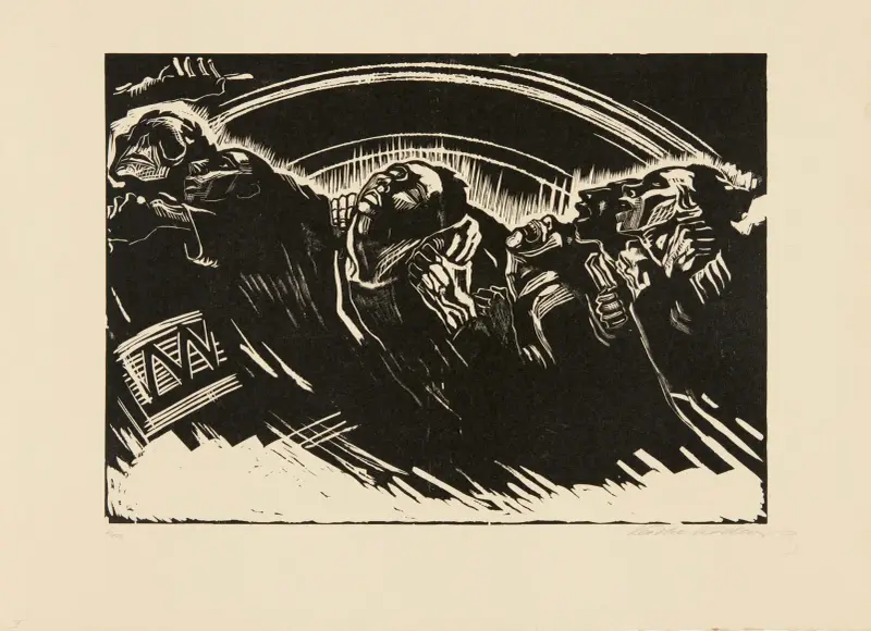 Ochotnicy, 1922, Käthe Kollwitz