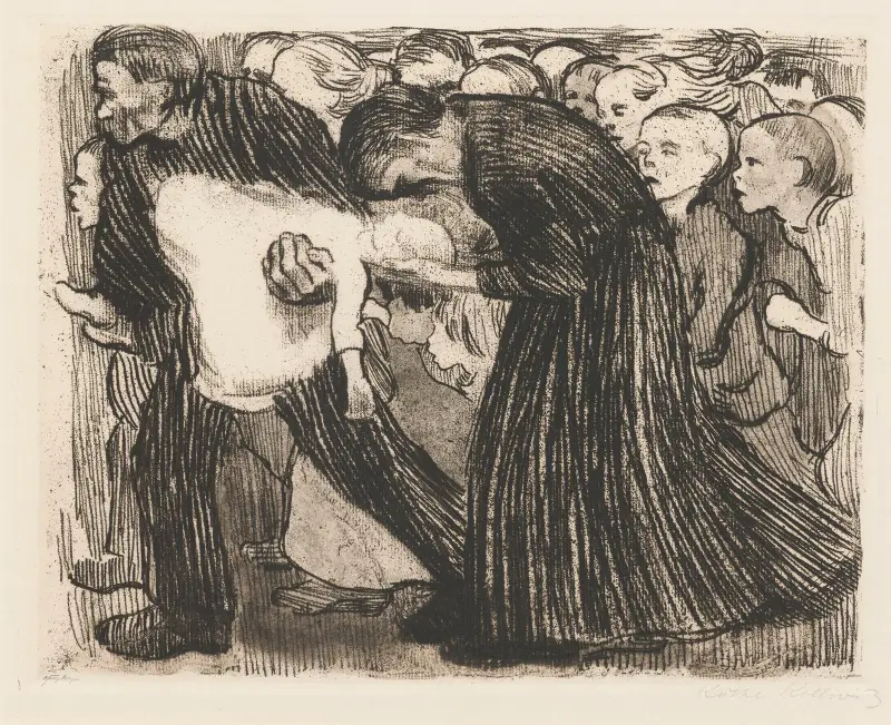 Überfahren, 1910 von Käthe Kollwitz