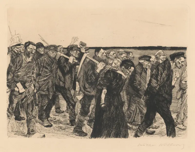 Tkalcovský průvod, Käthe Kollwitz