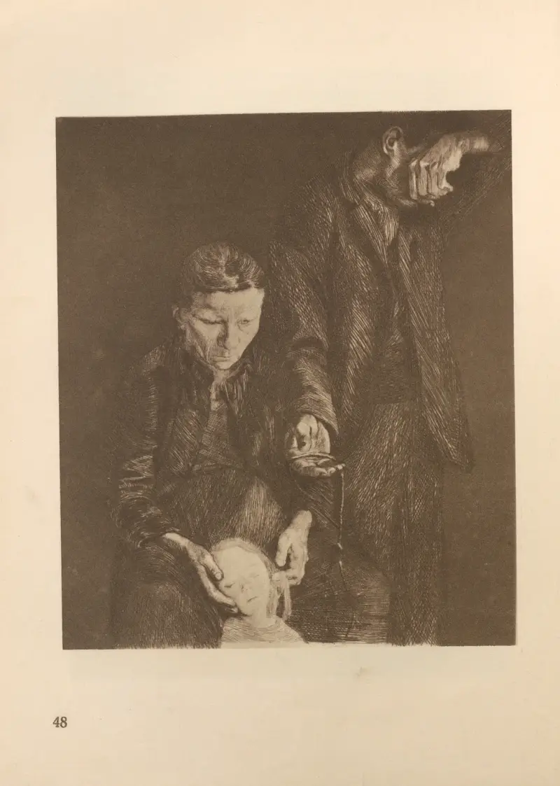 Pošlapaná (protějšek), 1925 – Nr. 1, Käthe Kollwitz