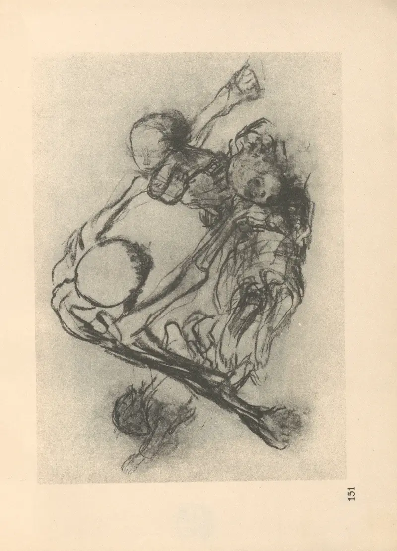 Zu ‘Tod’ gehörig, 1925 – nr 1 av Käthe Kollwitz