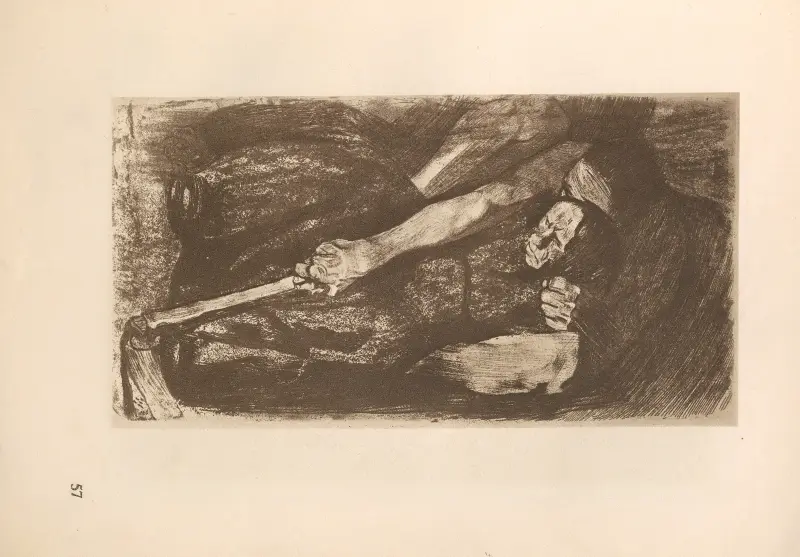 Zum ’Bauernkrieg’ gehörig, 1925 – nr 10 av Käthe Kollwitz