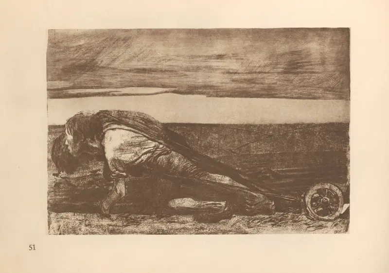 Zum ’Bauernkrieg’ gehörig, 1925 – nr 12 av Käthe Kollwitz