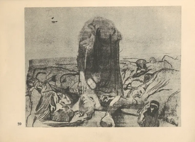 Zum ’Bauernkrieg’ gehörig, 1925 – nr 5 av Käthe Kollwitz