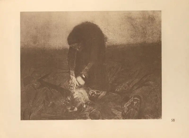 Zum ’Bauernkrieg’ gehörig, 1925 – nr 8 av Käthe Kollwitz