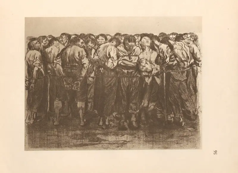 Zum ’Bauernkrieg’ gehörig, 1925 – nr 1 av Käthe Kollwitz