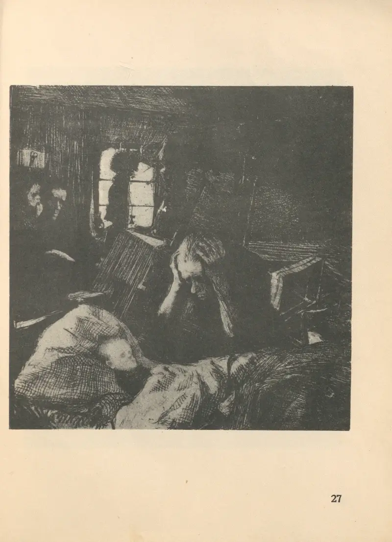 Zum ’Weberaufstand’ gehörig, 1925 – nr 10 av Käthe Kollwitz