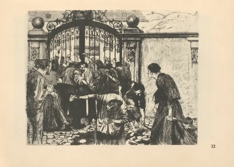 Zum ’Weberaufstand’ gehörig, 1925 – nr 13 av Käthe Kollwitz