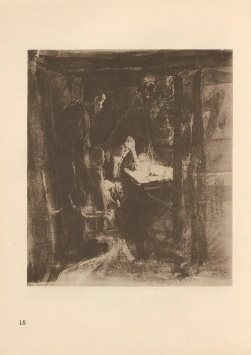 Zum ’Weberaufstand’ gehörig, 1925 – nr 16 av Käthe Kollwitz