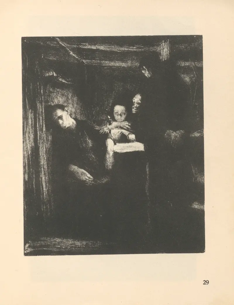 Zum ’Weberaufstand’ gehörig, 1925 – nr 2 av Käthe Kollwitz