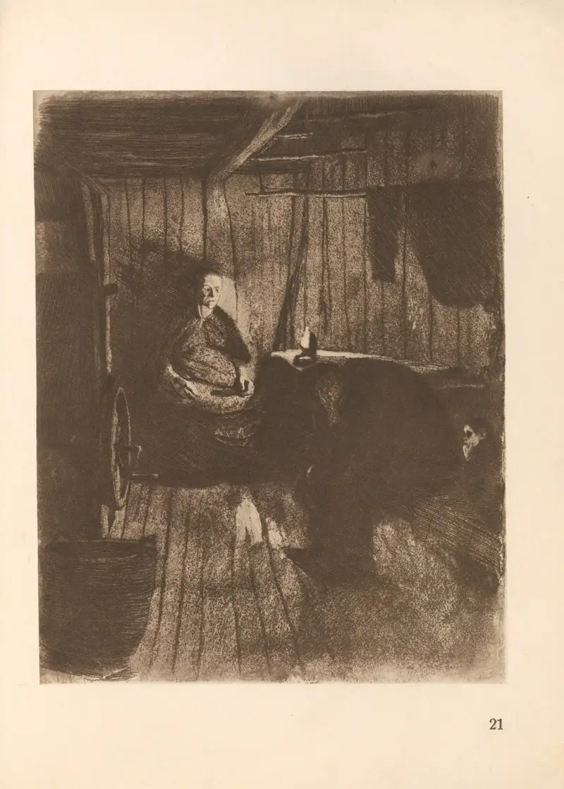 Zum ’Weberaufstand’ gehörig, 1925 – nr 5 av Käthe Kollwitz