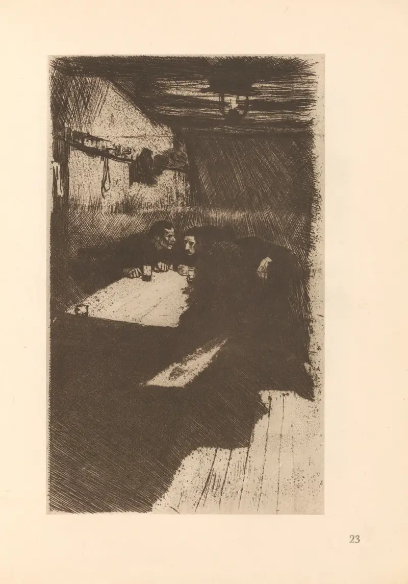 Zum ’Weberaufstand’ gehörig, 1925 – nr 1 av Käthe Kollwitz