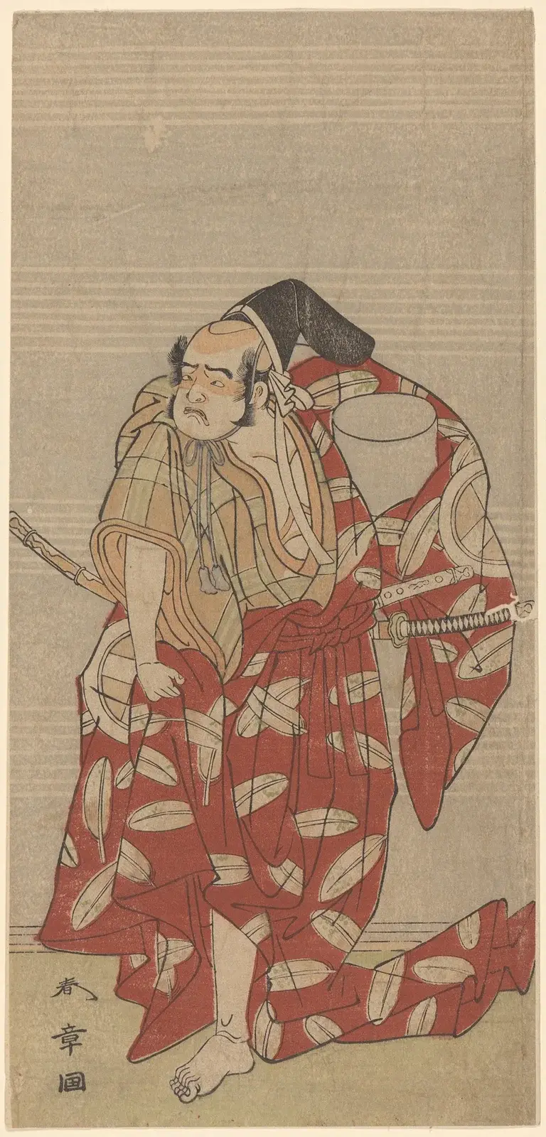 Actor Otoni Hiroji as Samurai with Box av Katsukawa Shunshō