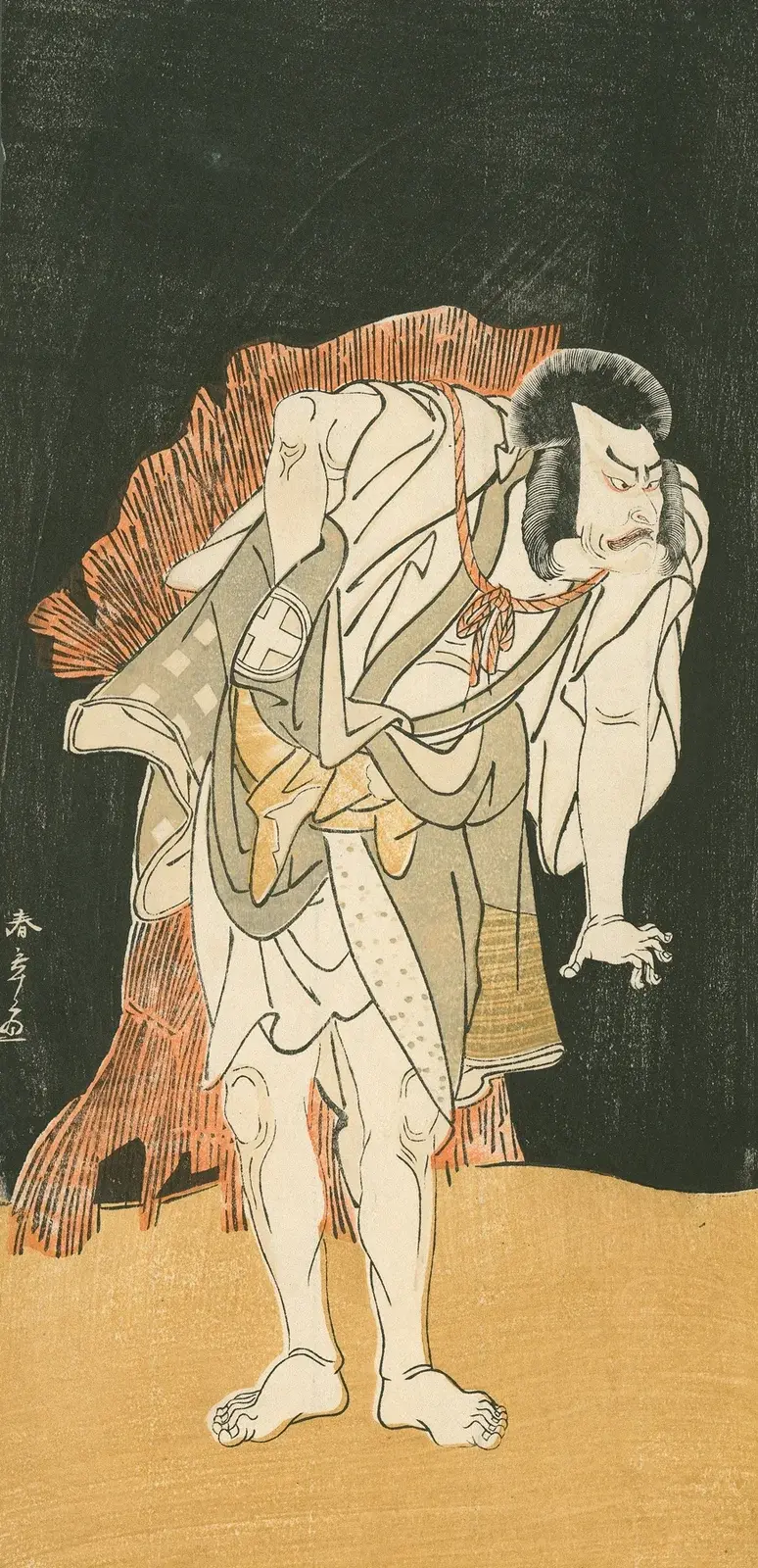 Ōtani Hiroemon III in a Villain Role av Katsukawa Shunshō