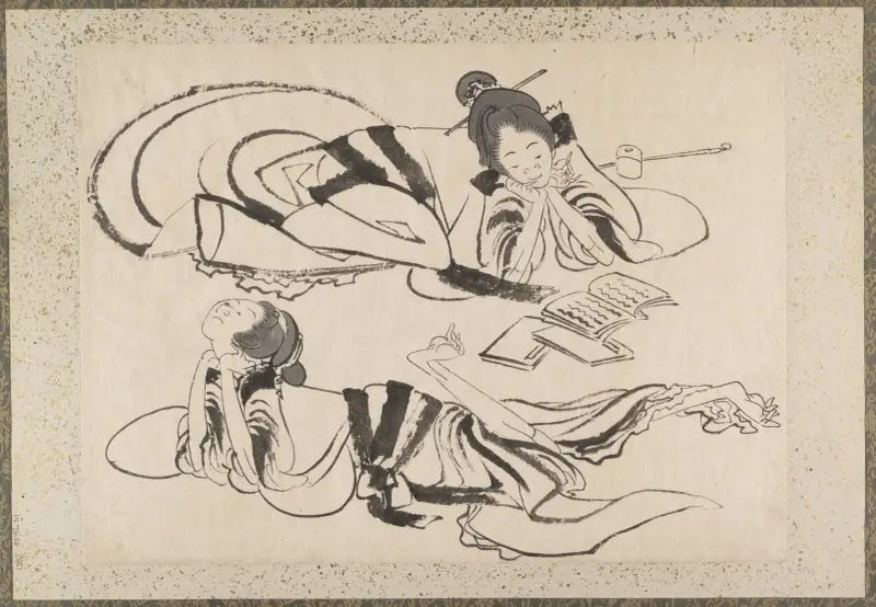 Album of Sketches by Katsushika Hokusai and His Disciples Pl.25 av Katsushika Hokusai