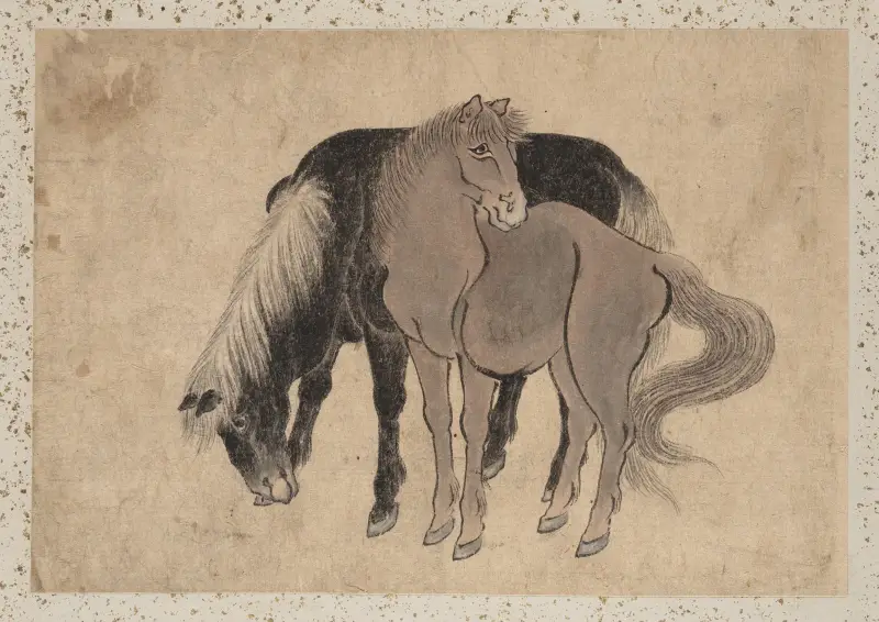 Album of Sketches by Katsushika Hokusai and His Disciples Pl.48 av Katsushika Hokusai