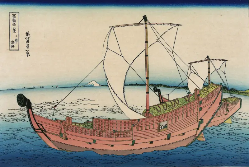 Kazusa no kairo av Katsushika Hokusai
