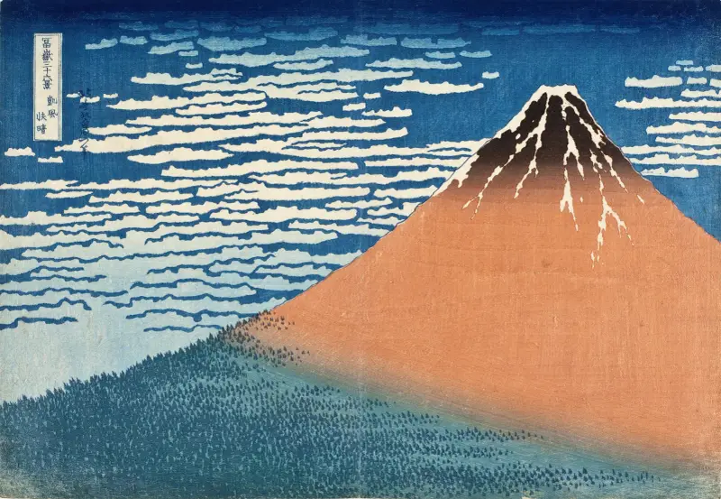 South Wind, Clear Dawn av Katsushika Hokusai