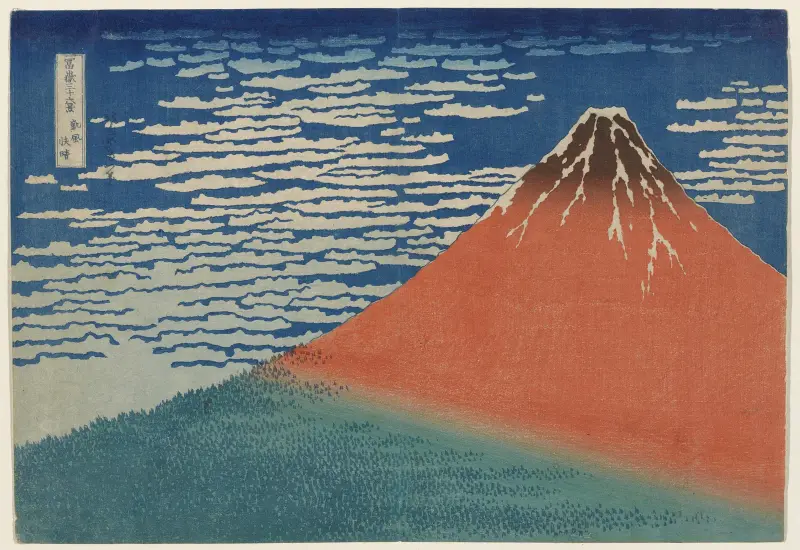 South Wind, Clear Weather av Katsushika Hokusai