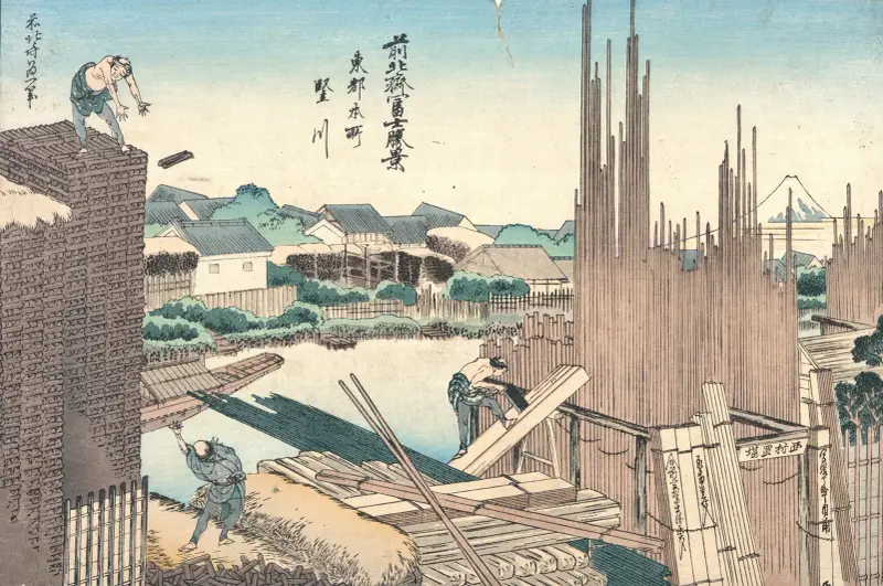 Tatekawa in Honjo, die östliche Hauptstadt von Katsushika Hokusai
