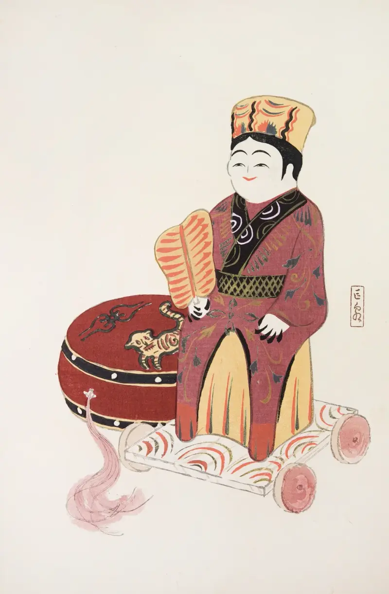 Zebrane ilustracje japońskich zabawek Kyosena, plansza 022, Kawasaki Kyosen