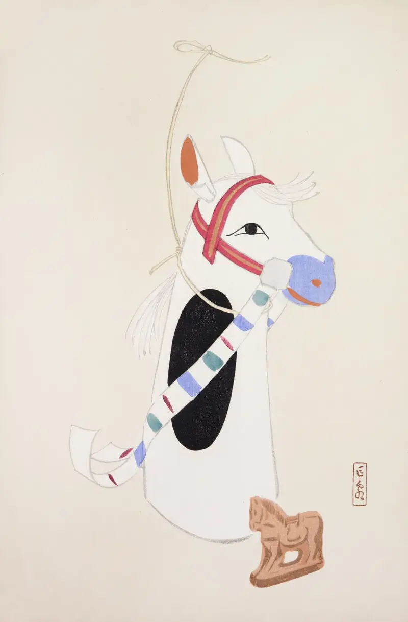 Kyosens samlade illustrationer av japanska leksaker, pl. 048 av Kawasaki Kyosen