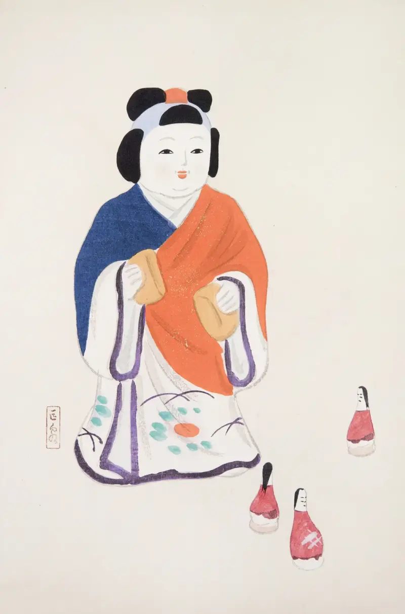 Kyosen’s Collected Illustrations of Japanese Toys Pl.063 av Kawasaki Kyosen