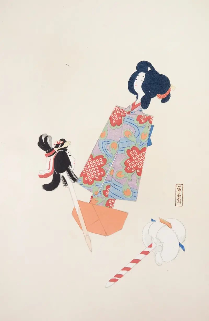 Zbiór ilustracji japońskich zabawek Kyosena, pl. 069, Kawasaki Kyosen