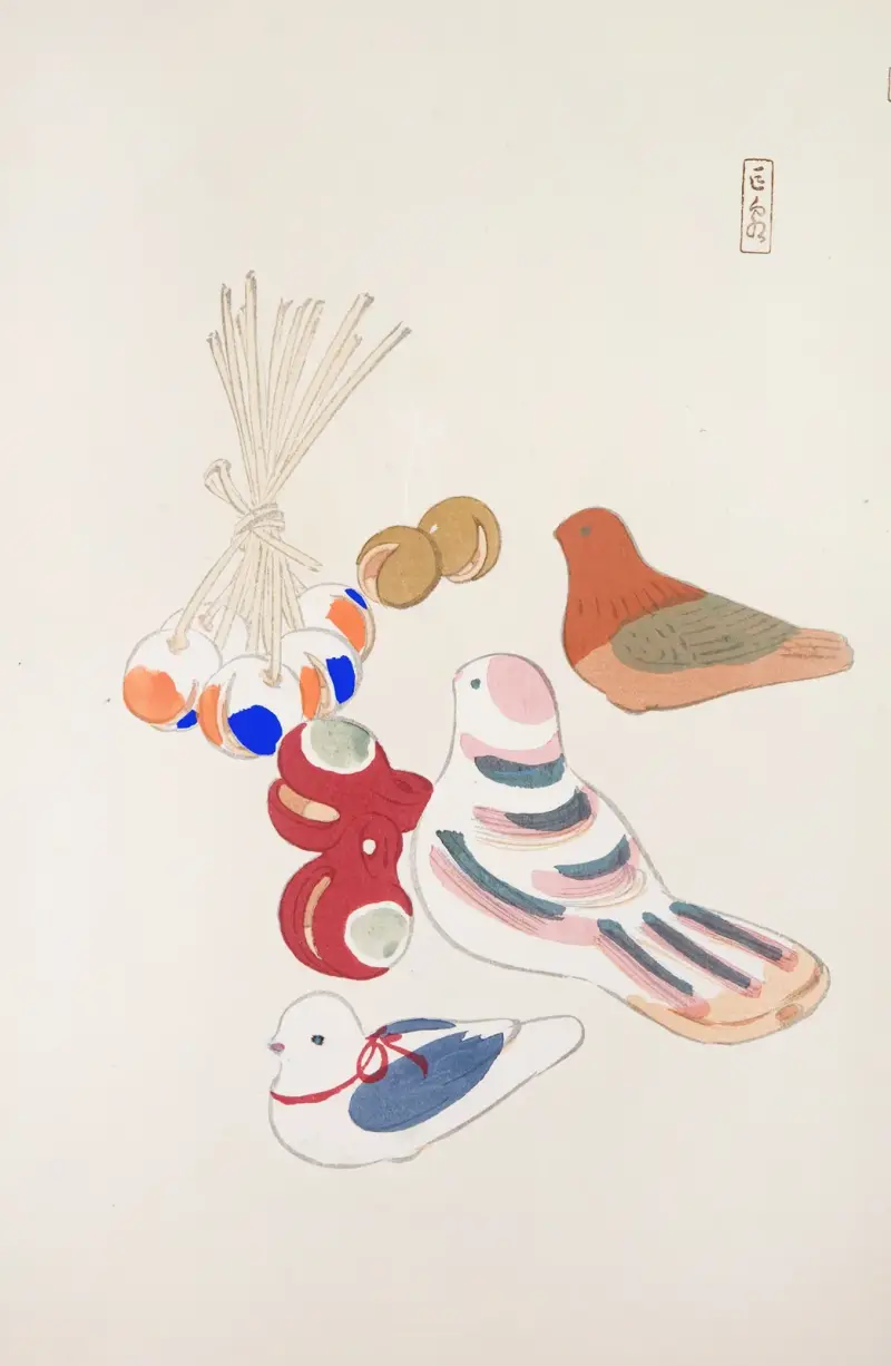 Kyosen’s Collected Illustrations of Japanese Toys Pl.091 av Kawasaki Kyosen