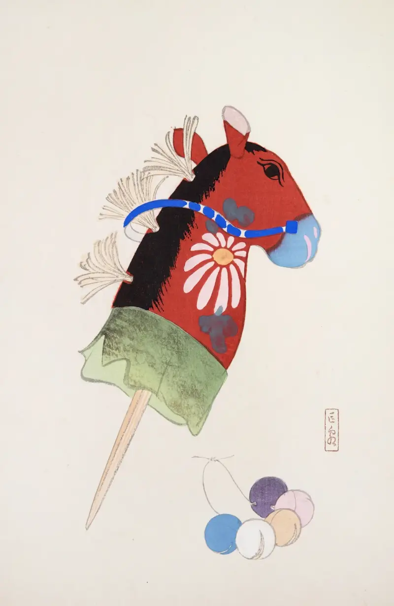 Zbiór ilustracji japońskich zabawek Kyosena, pl. 099, Kawasaki Kyosen