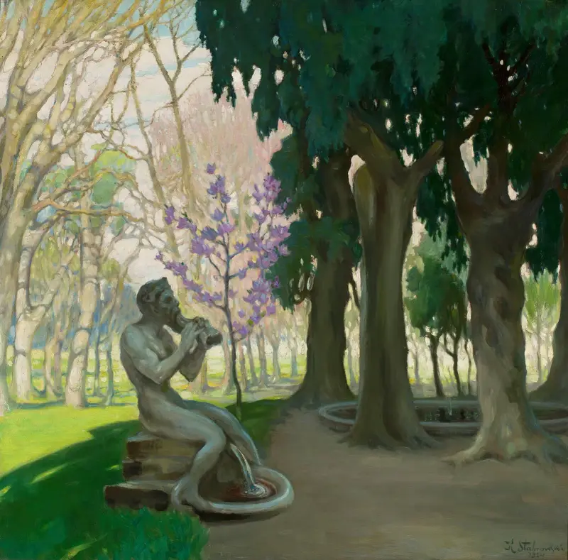 Faun – Villa Borghese av Kazimierz Stabrowski