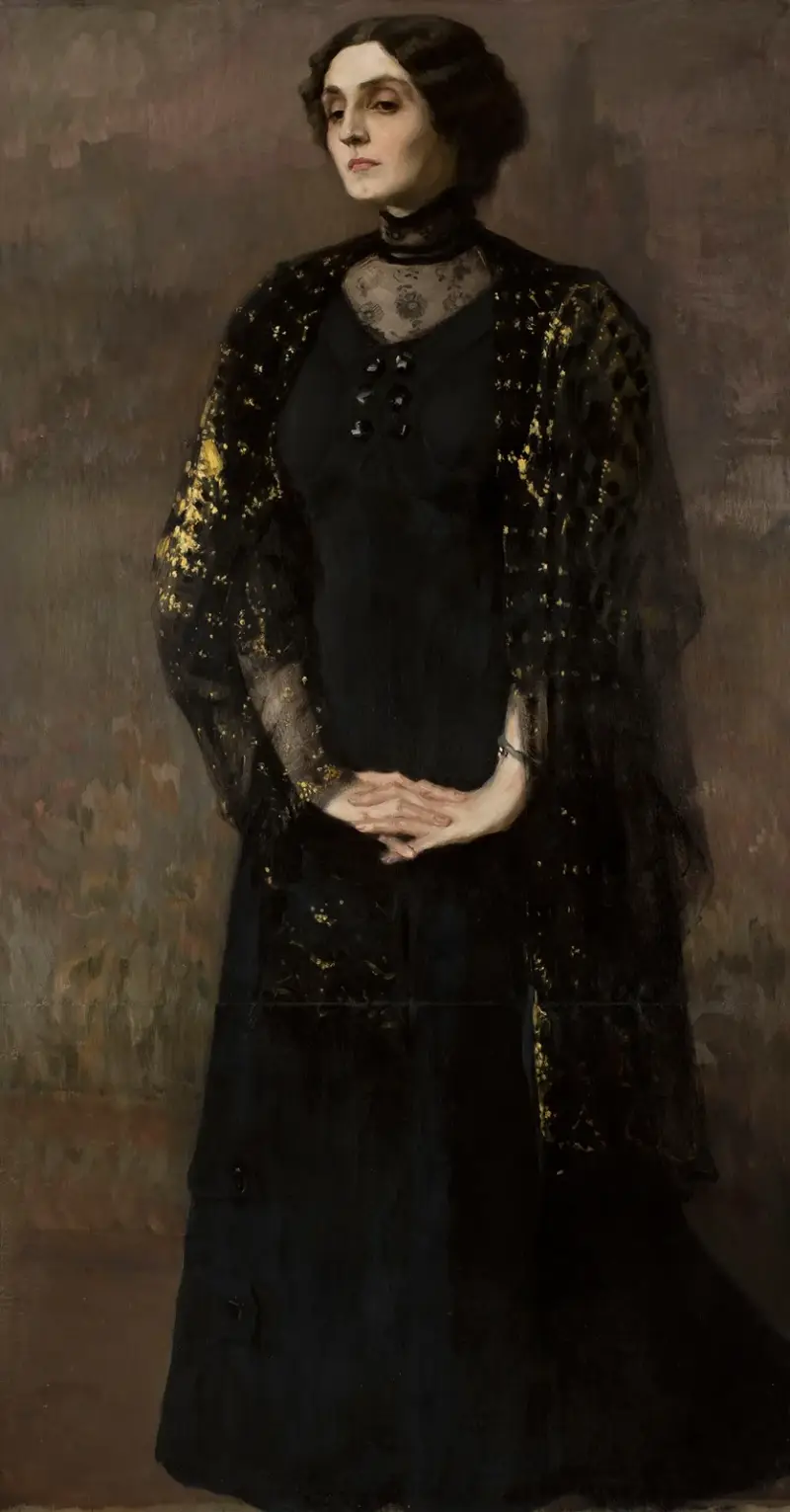 Portrait of a woman av Kazimierz Stabrowski