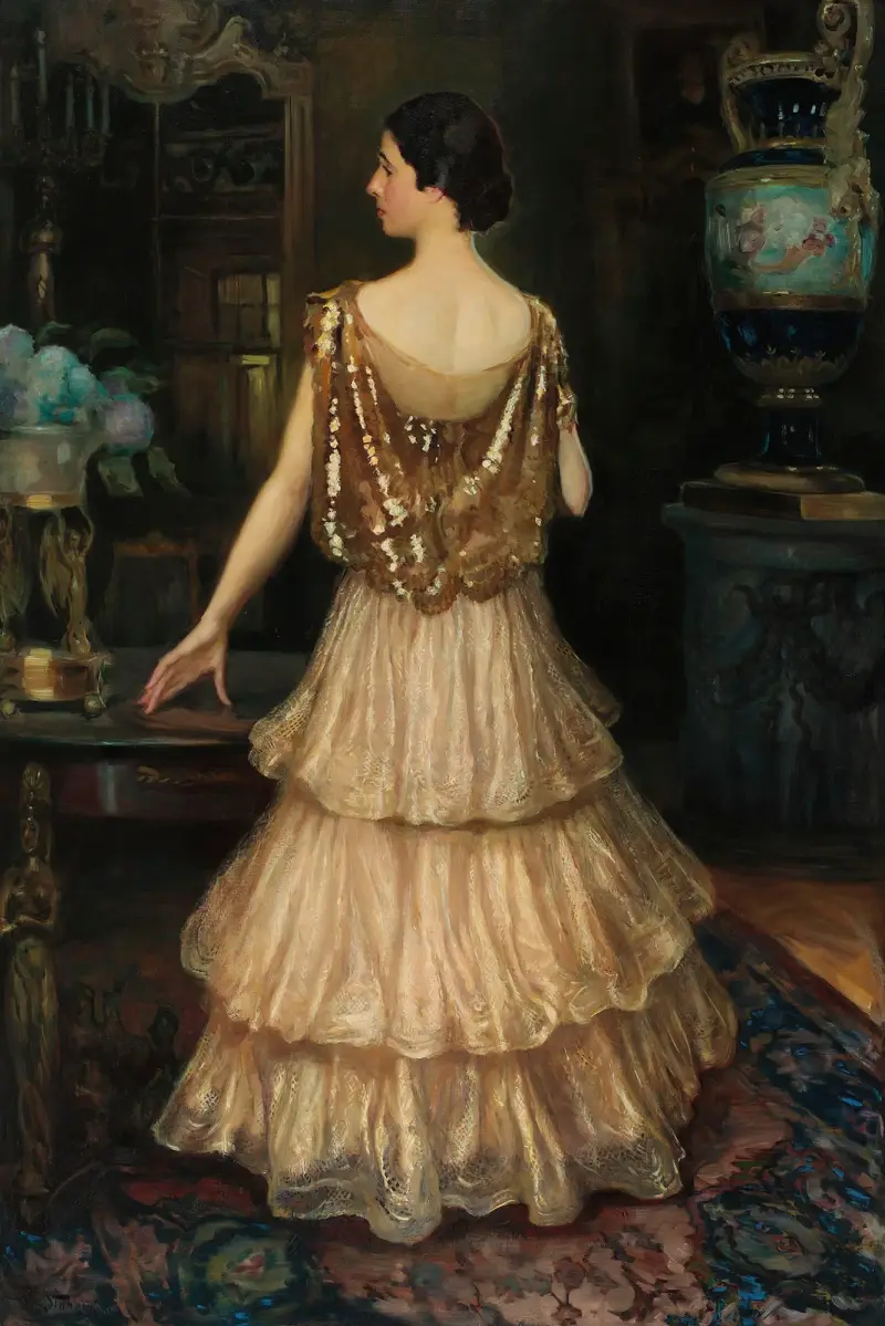 Portrait of Mrs. Gawrońska av Kazimierz Stabrowski