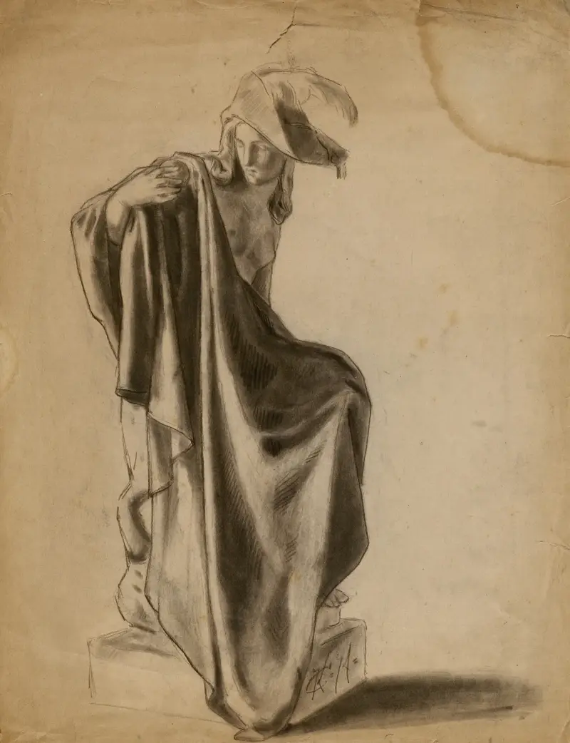 Studie drapérie, 1874 – Nr. 2, Kenyon Cox