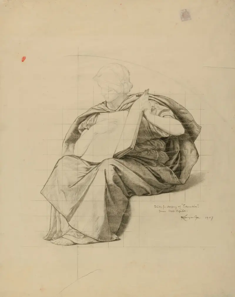Iowa State Capitol Rotunda (studie k panelu Vzdělání), 1907 – Nr. 2, Kenyon Cox